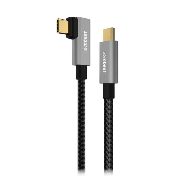 HomeDiscount-Tough Link 1.8m L-Shape USB 3.2 Gen2 USB-C Cable - Space Grey