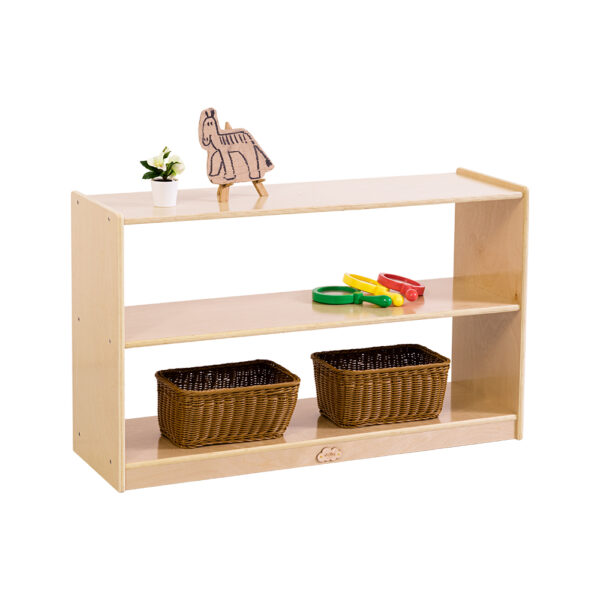 HomeDiscount-Jooyes 2 Shelf Wooden Storage Cabinet Open Back H60.5cm