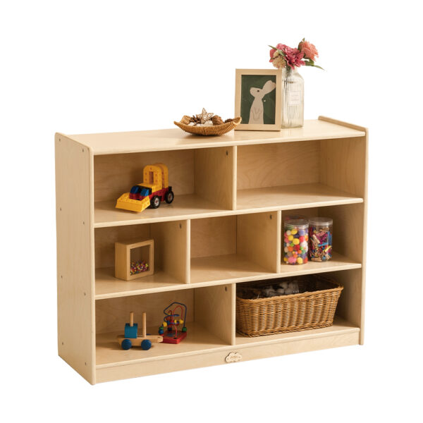 HomeDiscount-Jooyes 7 Cubby Storage Cabinet Kids Bookcase Organiser - H76cm