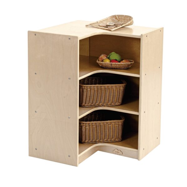 HomeDiscount-Jooyes Kids 3 Shelf Corner Storage Cabinet - H76cm