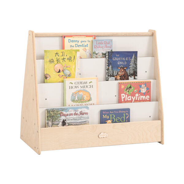 HomeDiscount-Jooyes Kids 4 Tier Wooden Display Bookcase With White Board And Storage