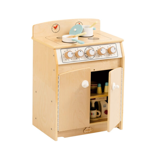 HomeDiscount-Jooyes Kids Wooden Play Kitchen Stove - H65cm