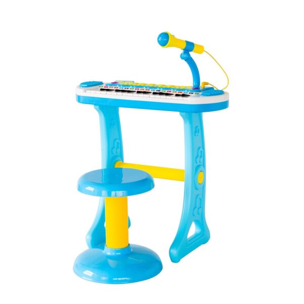 HomeDiscount-Children's Electronic Keyboard with Stand (Blue) Musical Instrument Toy