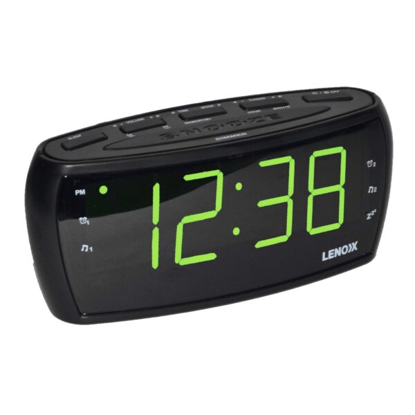 HomeDiscount-Large Number Alarm Clock & AM/FM Radio  Bold Green LED Time Screen