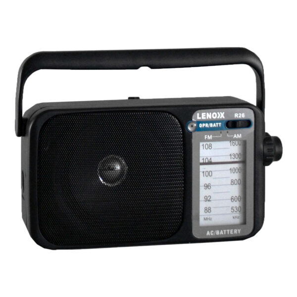 HomeDiscount-AM/FM Mantle Radio (Black) Battery Operated  w/ Bandwidth 540-1600