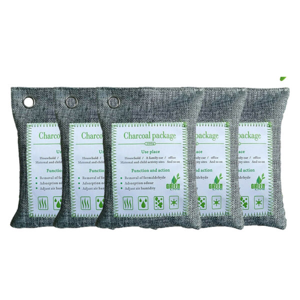 HomeDiscount-5PCS Air Purifying Bags Activated Bamboo Charcoal Freshener for Car Home Shoes 2