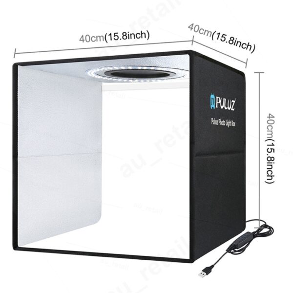 HomeDiscount-40CM Portable Photo Studio LED Light Tent Bar Cube Soft Box Room Photography