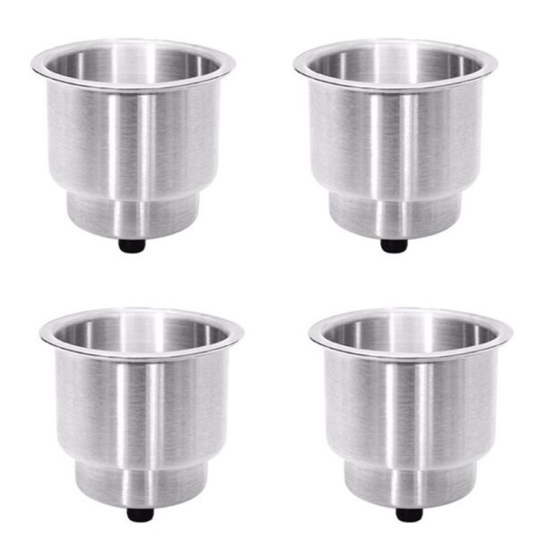 HomeDiscount-4PCS Stainless Drink Cup Holder Insert for Boat/Car/Truck RV/Camper/Yacht/Sofa