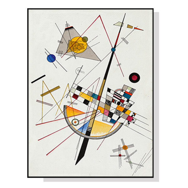 HomeDiscount-Wall Art 50cmx70cm Delicate Tension By Wassily Kandinsky Black Frame Canvas