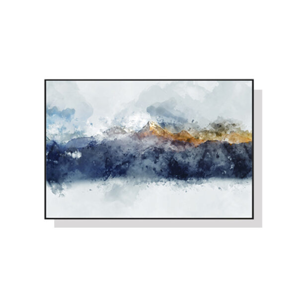 HomeDiscount-Wall Art 50cmx70cm Abstract Sunlight Mountains Black Frame Canvas