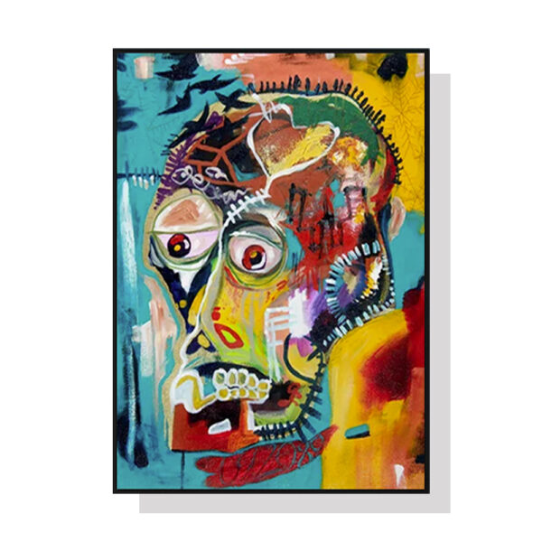 HomeDiscount-Wall Art 50cmx70cm Pop Art Head Black Frame Canvas