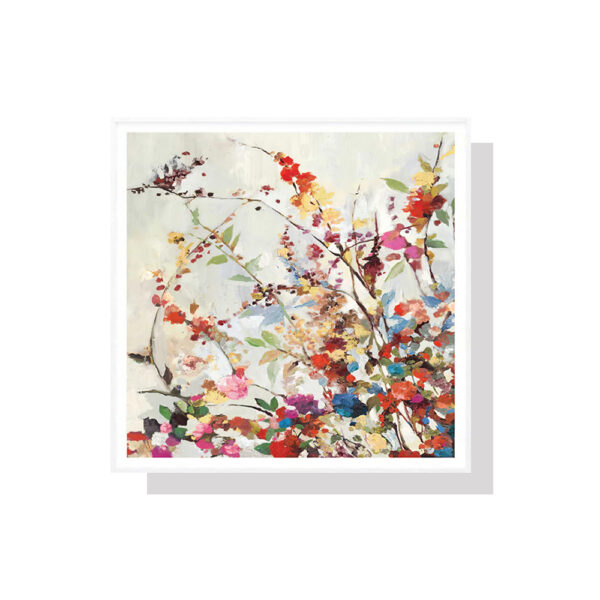 HomeDiscount-Wall Art 50cmx50cm Coming Spring Square Size White Frame Canvas