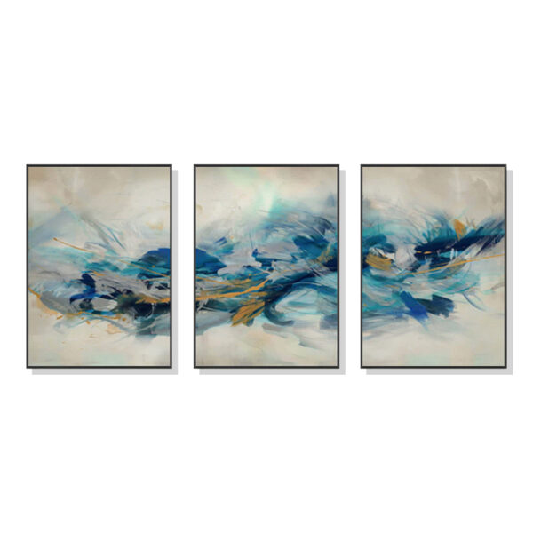 HomeDiscount-Wall Art 40cmx60cm The Universal 3 Sets Black Frame Canvas