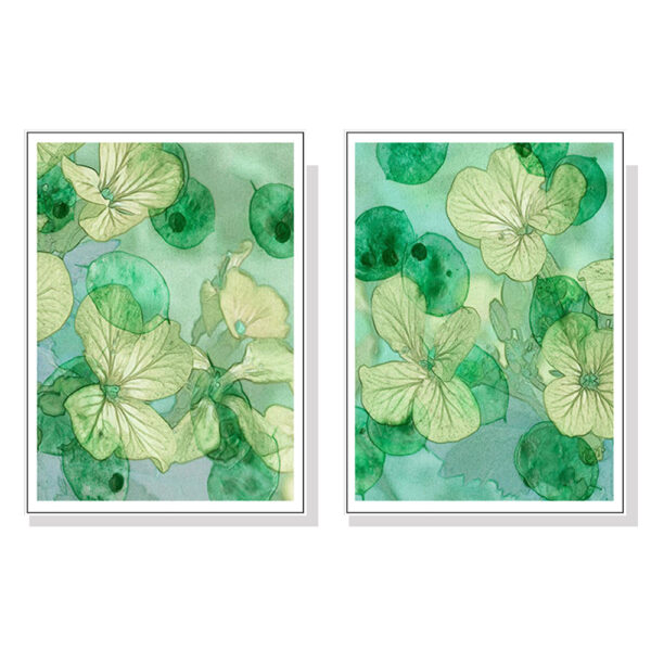 HomeDiscount-Wall Art 50cmx70cm Zanzibar Gem 2 Sets White Frame Canvas