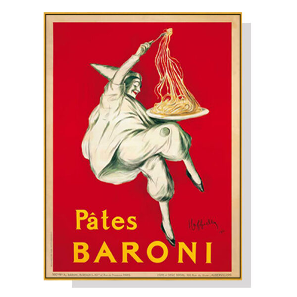 HomeDiscount-Wall Art 50cmx70cm Pates Baroni Pasta Gold Frame Canvas