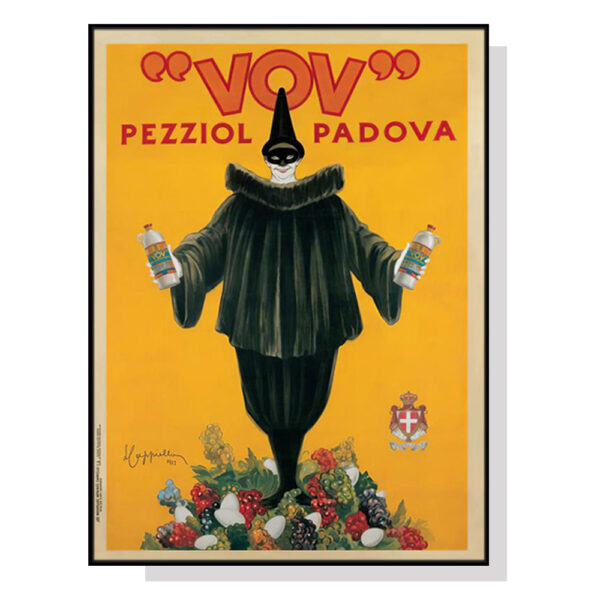 HomeDiscount-Wall Art 50cmx70cm Pezziol Padova Black Frame Canvas