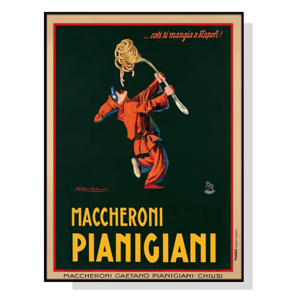 HomeDiscount-Wall Art 50cmx70cm Maccheroni Pianiciani Black Frame Canvas