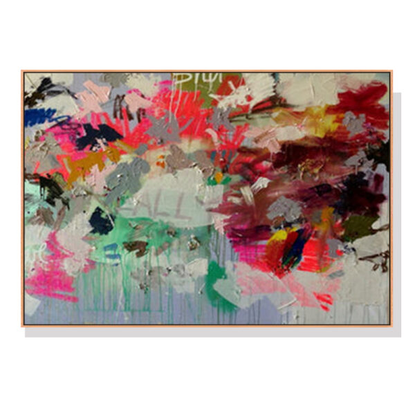 HomeDiscount-Wall Art 70cmx100cm Abstract Free Flow Wood Frame Canvas