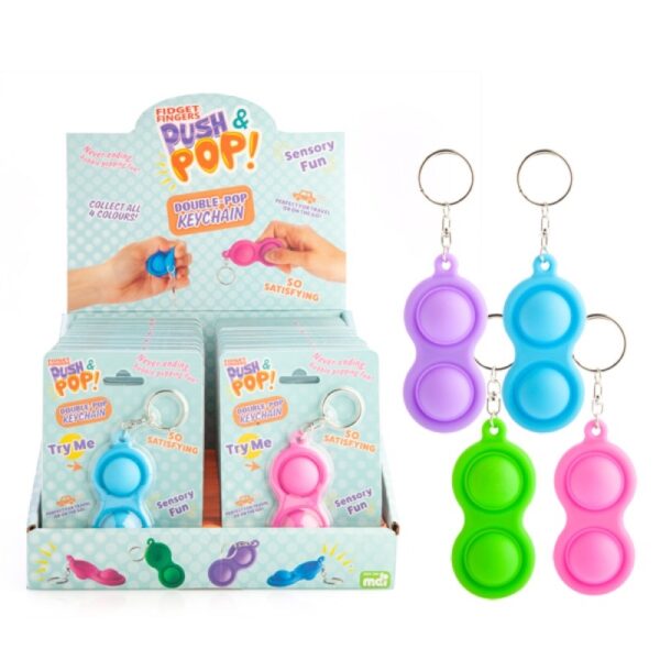 HomeDiscount-Double Push And Pop Keychain (Random Colour)