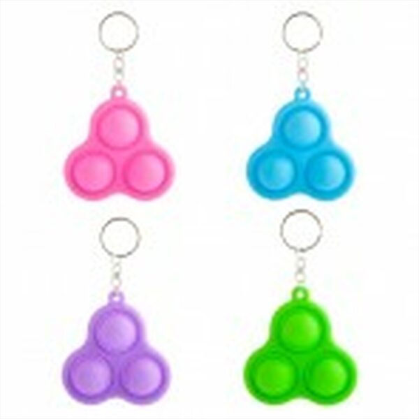 HomeDiscount-Triple Push And Pop Keychain (COLOUR SENT AT RANDOM)