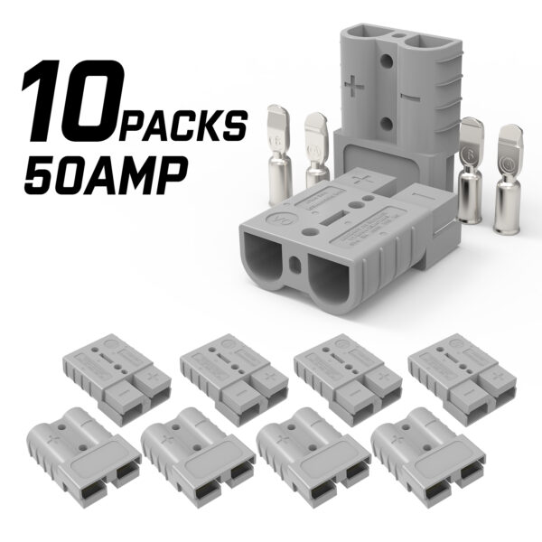 HomeDiscount-10x Anderson Plug Anderson  Plug Connectors 50AMP 6AWG 12-24V DC Power Tool