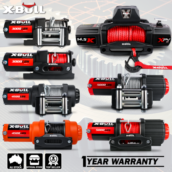 HomeDiscount-Electric Winch 12V 4500LBS Synthetic Rope Wireless remote ATV UTV Boat Trailer