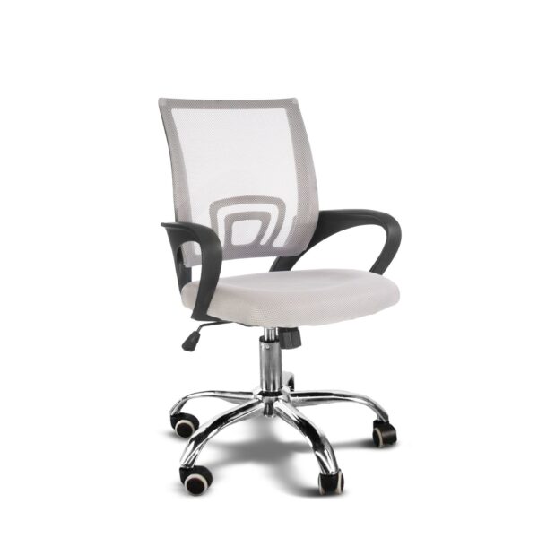 HomeDiscount-Ergonomic Office Chair with Breathable Mesh Design and Lumbar Back Support (Gre