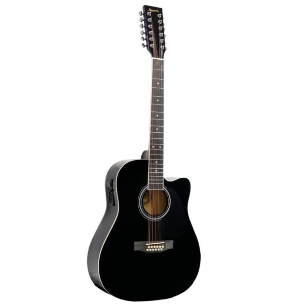 HomeDiscount-Karrera 12-String Acoustic Guitar with EQ - Black