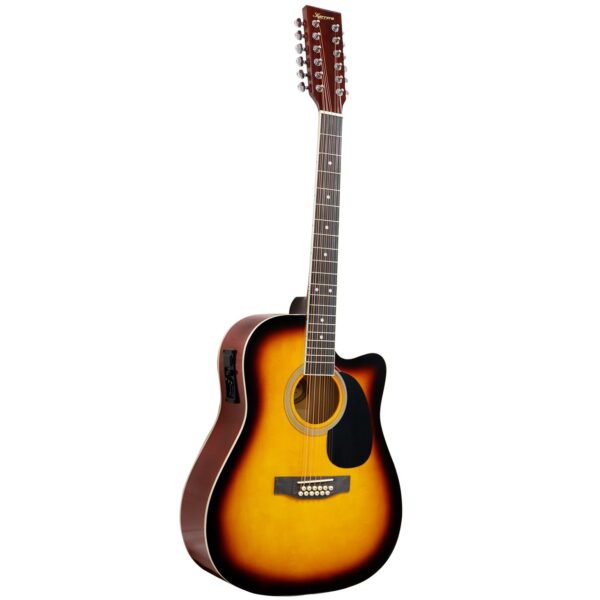 HomeDiscount-Karrera Acoustic Guitar 12-String with EQ - Sunburst