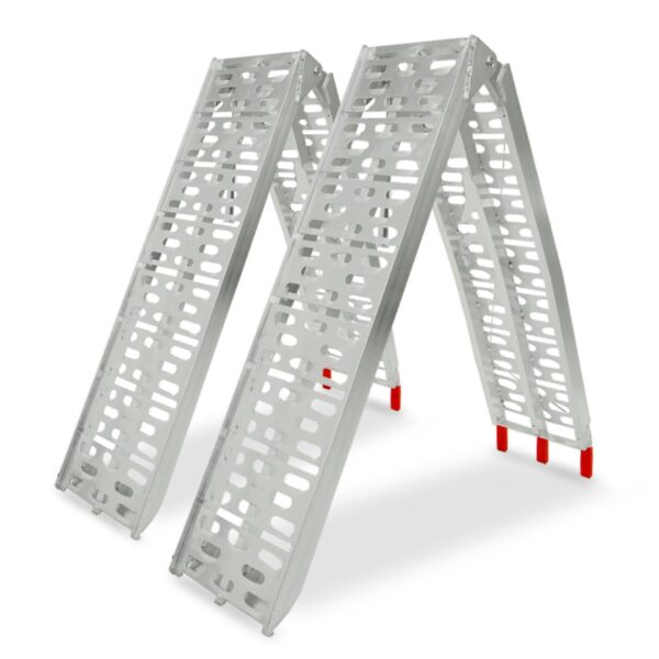 HomeDiscount-2x Aluminium Folding Loading Ramps ATV Motorbike