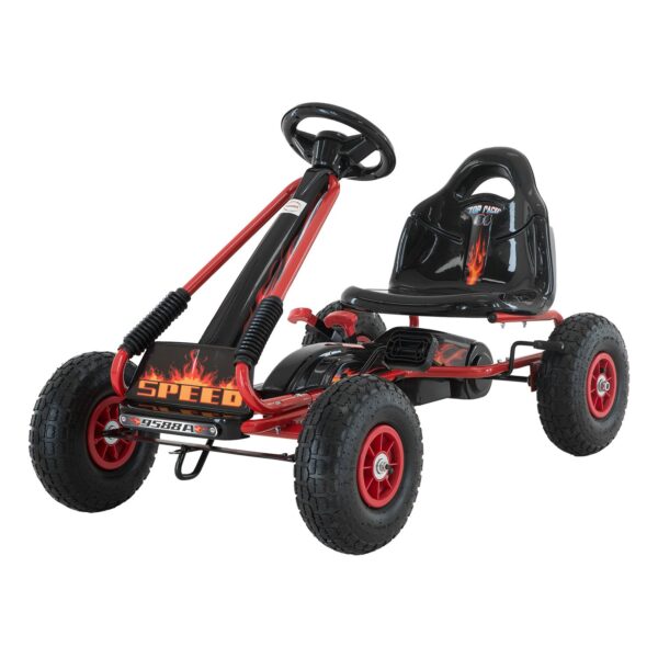 HomeDiscount-G95 Kids Ride On Pedal-Powered Go Kart  - Red