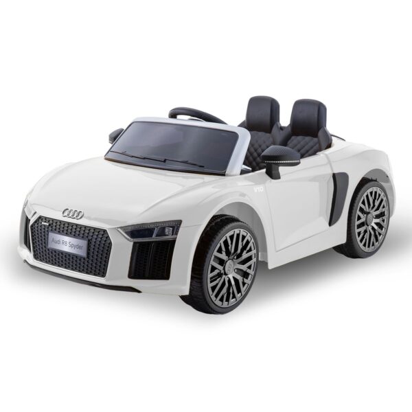 HomeDiscount-R8 Spyder  Licensed Kids Electric Ride On Car Remote Control - White