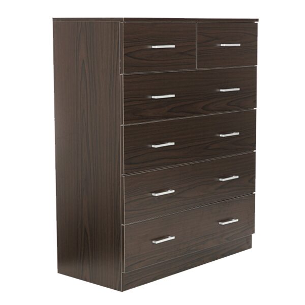 HomeDiscount-Tallboy Dresser 6 Chest Of Drawers Cabinet 85 X 39.5 X 105 - Brown