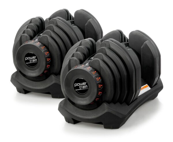 HomeDiscount-Powertrain2 x 40kg  Adjustable Dumbbells Home Gym Set