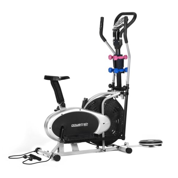 HomeDiscount-6-in-1 Elliptical Cross Trainer Bike with Weights and Twist Disc