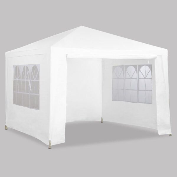 HomeDiscount-3x3m Outdoor Party Wedding Event Gazebo Tent - White