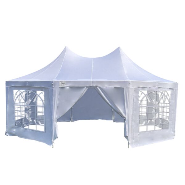 HomeDiscount-6x4.5m Wedding Gazebo Marquee with Sidewalls