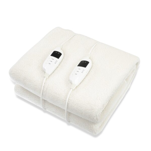 HomeDiscount-Electric Blanket Heated Fitted King Size Bed Safety 9 Heat Levels