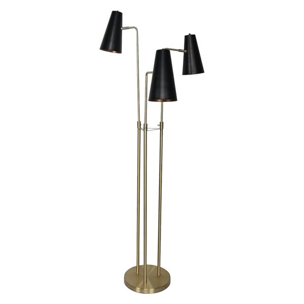 HomeDiscount-Three Metal Shade Floor Lamp