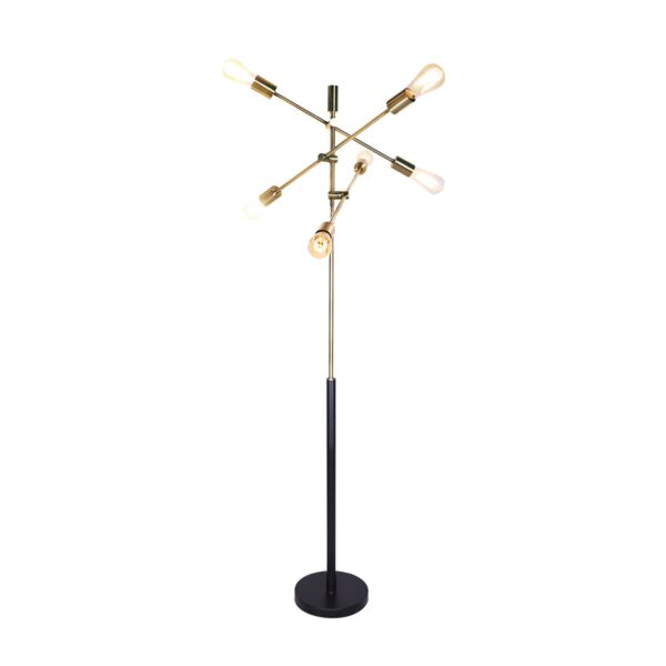 HomeDiscount-6-Light Metal Sputnik Floor Lamp