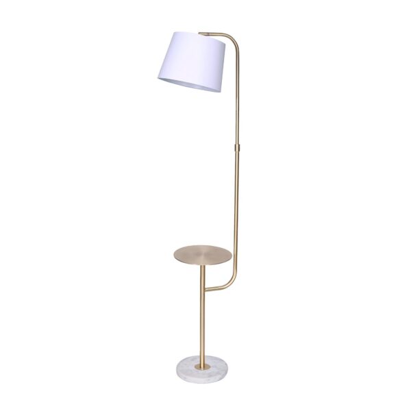 HomeDiscount-Marble & Metal End Table Top Floor Lamp