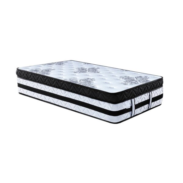 HomeDiscount-King Single Mattress Bed Size Euro Top 5 Zone Spring Foam 34cm