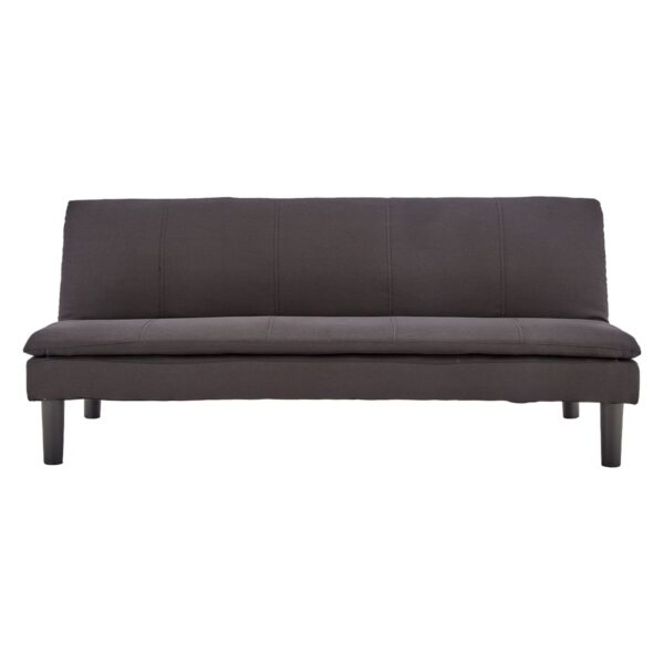 HomeDiscount-3 Seater Modular Faux Linen Fabric Sofa Bed Couch - Black