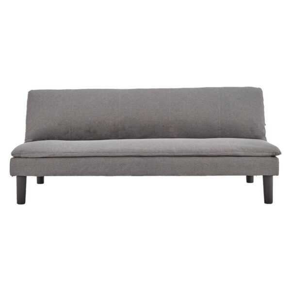 HomeDiscount-3 Seater Modular Faux Linen Fabric Sofa Bed Couch -Dark Grey