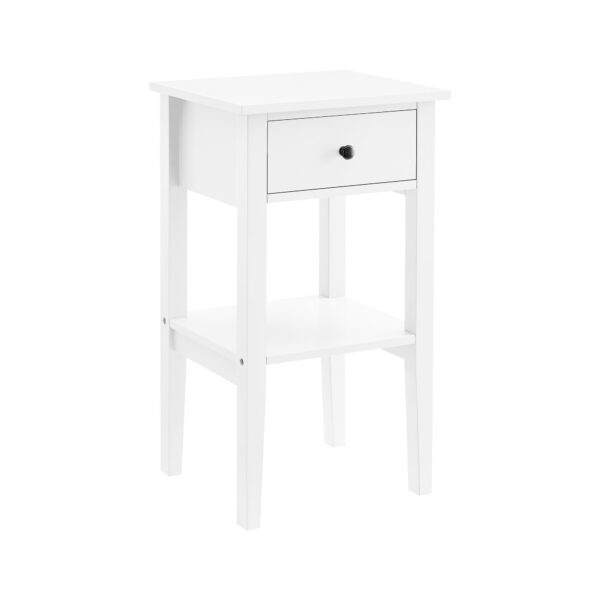 HomeDiscount-Rue Bedside Table - White