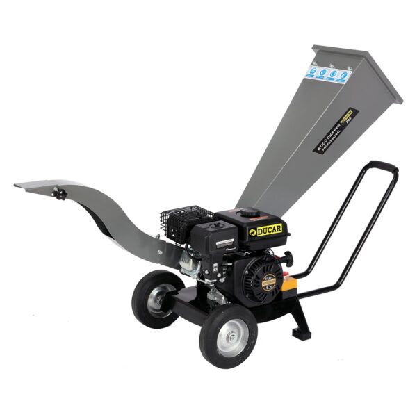 HomeDiscount-7hp Wood Chipper Shredder Mulcher Grinder Petrol Silver