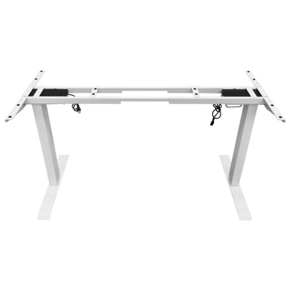 HomeDiscount-Standing Desk Height Adjustable Sit Stand Motorised Dual Motors Frame White Only