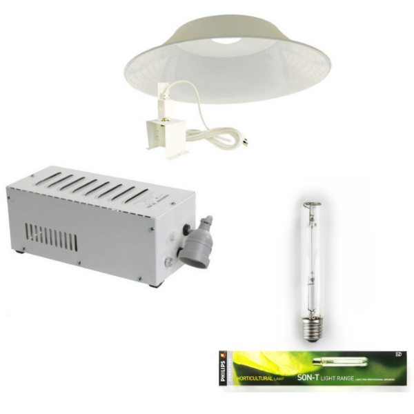 HomeDiscount-400w HPS Grow Light Kit with Son-T Bulb and 730mm Deep Bowl Reflector