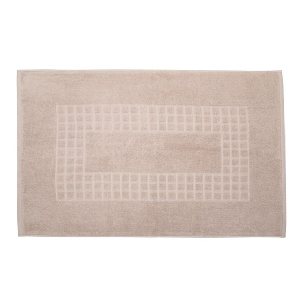 HomeDiscount-Microfiber Soft Non Slip Bath Mat Check Design (Taupe)