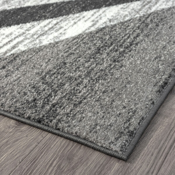 HomeDiscount-Adore Geometric Textural Rug - Grey - 200x290